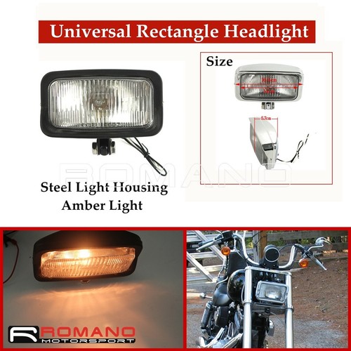 Fari rettangolari retrò moto - fari,
