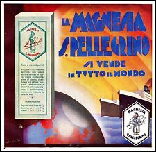PUBBLICITA' 1932 MAGNESIA S.PELLEGRINO PRODEL  NAVI MEDICINA FARMACIA SCATOLA