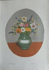 Nino Tirinnanzi litografia Anemoni  65x46 firmata numerata 1969