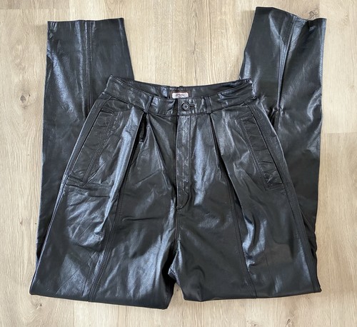 Pantalone donna pelle nero