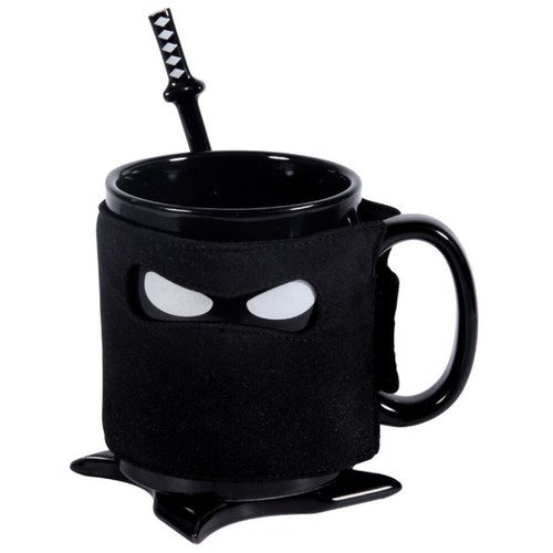 Tazza ninja nera ceramica - tazza,