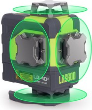 Livella Laser Autolivellante LasGoo 4x360° 16 linee laser verdi e 2 Batterie