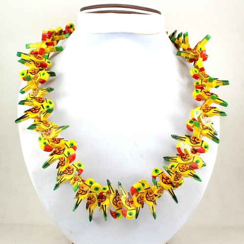 Collana legno pappagallo - in,