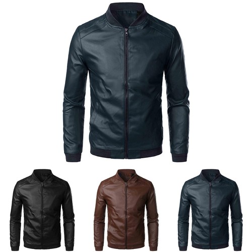 Giacca uomo slim - fit, ecopelle