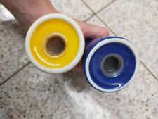 Porta sale e pepe giallo e blu in ceramica 