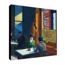 Edward Hopper Chop Suey - Stampa arte da parete con cornice su tela - varie dimensioni
