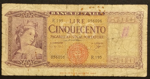 500 lire 1961 - 23/03/1961, bb