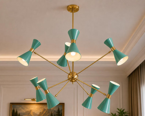 Lampadario sputnik artigianale - lampadario,