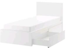letto singolo Contenitore Bianco Ikea. 209× 100  2 cassetti, doghe in legno.