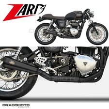 BONNEVILLE T100 TRIUMPH 2003 2004 Basso ZARD Impianto completo BAD CHILD Nero...