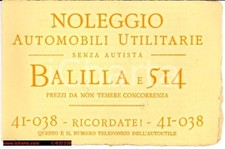 1935(?)  ROMA autonoleggio FIAT BALILLA
