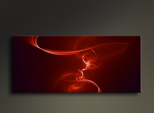 Quadro luce sfumatura - sfumatura, rossa