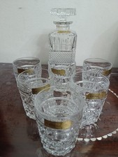 Set Vetro Cristallo Di Boemia Vintage