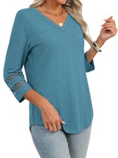 Top da Donna con Maniche A 3/4, Camicette Eleganti e Casual per Le Donne, 27097