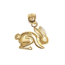 Ciondolo coniglietto coniglietto oro 14 kt nuovo