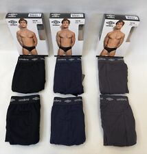 SET 6 PEZZI SLIP UOMO umbro INTIMO MUTANDA BIANCO NERO ASSORTITO DA S A XXL