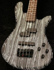 Spector NS PULSE 4 Satin EX-LTD - Nero con Riempimento Bianco - Nuovo Basso Elettrico