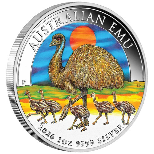 Moneta argento emu australiano - moneta,