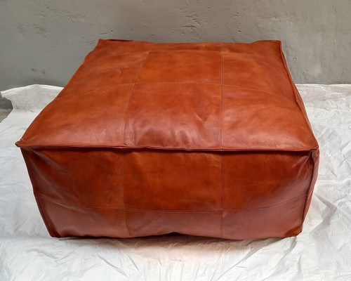 Pouf quadrato vera pelle - in,