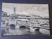  Storia postale 1950 Cartolina Usata Firenze (veduta Ponte Vecchio)