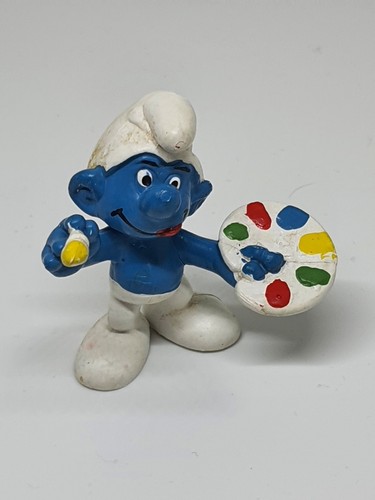 Pittore artista puffo - pittore,