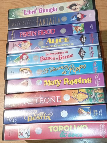 Videocassette disney originali - disney,
