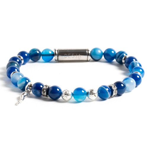 Bracciale magnetico agata blu - bracciale,