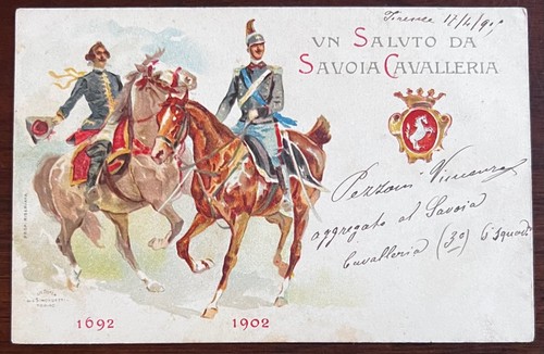 Cartolina militare saluto - "un,