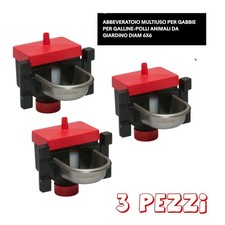 ABBEVERATOIO MULTIUSO PER GABBIE PER GALLINE-POLLI ANIMALI DA GIARDINO DIAM 6X6