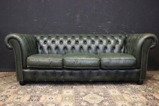 Bel divano Chesterfield / Chester / sofa / pelle verde abete / 3 / tre posti /UK