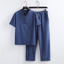 Nuove tute da uomo 2 pezzi tuta sportiva jogger hanfu tute set abiti da spiaggia