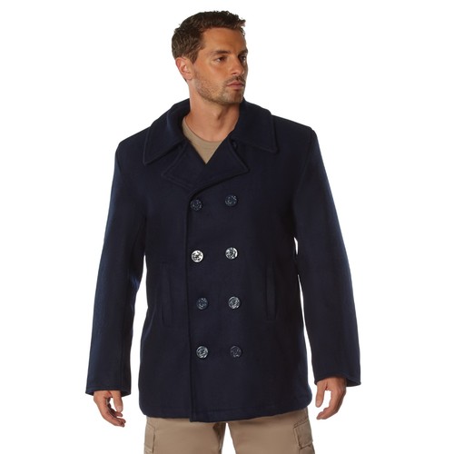 Cappotto rothco lana pea blu - cappotto,