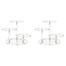  Vetrina 2 pezzi piccola espositore verticale trasparente organizer albero gioielli