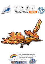 Patch Moltres Pokémon alato leggendario toppa termoadesiva iron on embroidered