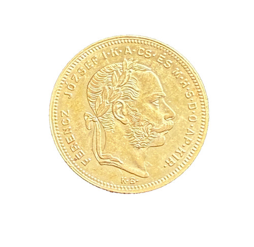 Ungheria 1878 oro franchi 8 - ungheria,