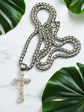 Collana Uomo con Pendente Croce in Acciaio Inossidabile IDEA REGALO UOMO