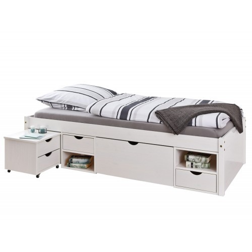Letto singolo bianco - bianco, 90x200