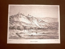 Incisione di Gustave Dorè del 1874 Arcos de la Frontera Andalusia Cadice Spagna