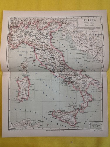 1876 italia mappa epoca orig - mappa,