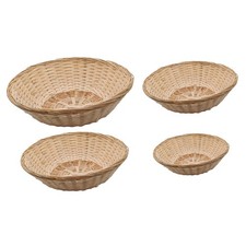 10 cestini vimini bambu tondi per confezioni regalo frutta cesto portapane