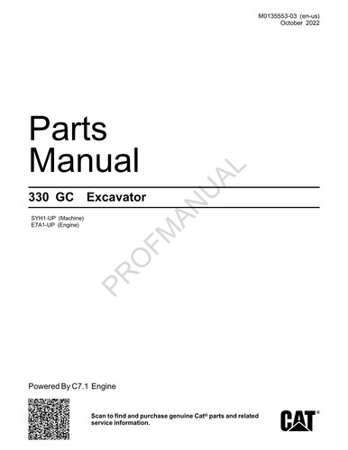 Catalogo ricambi escavatore