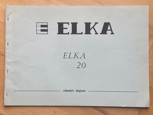Elka e20 service manual - 20,
