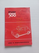 FIAT 500 110F 1965 Manuale Uso Manutenzione Libretto Istruzioni originale