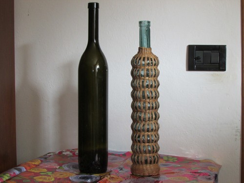 Coppia bottiglie vetro - di,