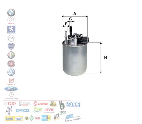 Filtro carburante nissan - filtro,