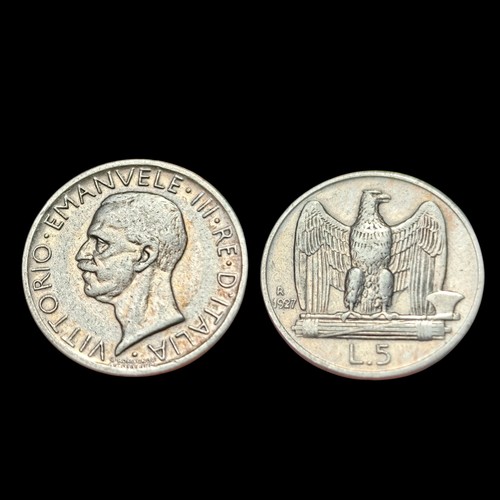 Italy lire 1929 silver - r,