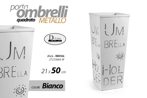 Portaombrelli quadrato metallo