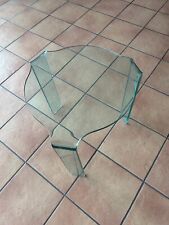 Tavolino vintage in vetro omaggio ad Alvar Aalto di Fiam Italia