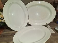 VECCHI PIATTI TRE VASSOI TERRAGLIA BIANCA PIATTO BIANCO