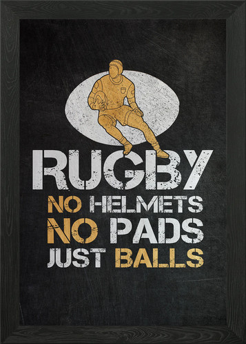 Rugby just balls poster arte - balls,